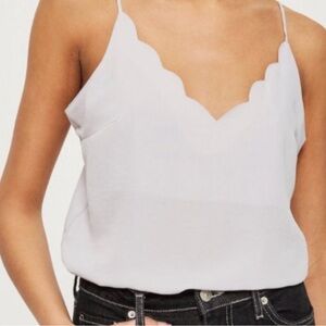 Topshop Scalloped Lilac Cami Top